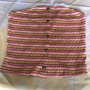 Striped, cropped tube top. American Eagle